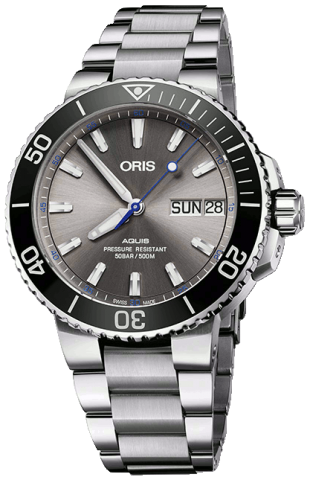 Новые часы Oris Hammerhead Limited Edition выпускаются на стальном браслете либо на чёрном каучуковом ремешке