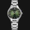 Raymond Weil Noemia Ladies Quartz Green Dial 47 Diamonds Watch 5132-S1S-52181