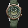 Raymond Weil Freelancer Men's GMT Worldtimer Green Leather Watch 2765-SBC-52001