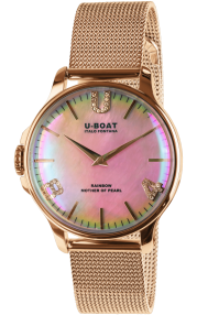 U-Boat Rainbow 38 Pink IP Gold Bracelet 8473/MT