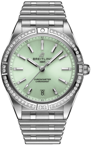 Breitling Chronomat Automatic 36 Stainless Steel Gem-set Mint Green A10380591L1A1