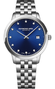 Raymond Weil Toccata Ladies Quartz Blue Dial 11 Diamond Watch 5385-ST-50081