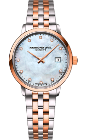 Raymond Weil Toccata Ladies Two-tone Rose Gold 11 Diamond Quartz Watch 5985-SP5-97081